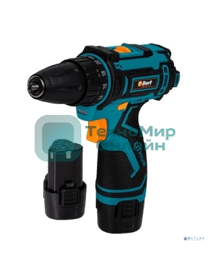 Дрель-шуруповерт Bort BAB-12x2Li-FD, 12 В, 1,5 Ач, 36 Нм, щеточный