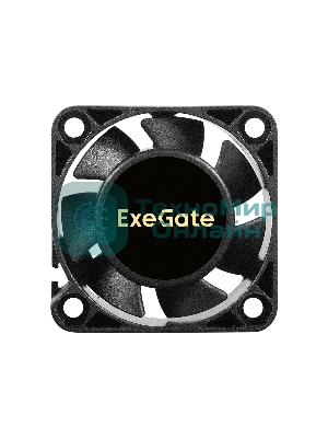 Вентилятор для корпуса ExeGate ExtraSilent ES04010S3P-5 черный, 40 мм, 4500 об/мин, 22 дБ, 3 pin