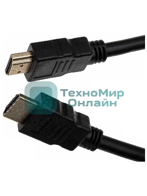 Кабель аудио-видео Cactus CS-HDMI.1.4-1.8 HDMI (m)/HDMI (m) 1.8м. позолоченные контакты черный