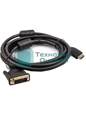 Кабель HDMI AM/DVI(24+1)M, 3 м, CU, 1080P@60Hz, 2F, VCOM CG484GD-3M