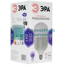 Лампа светодиодная ЭРА STD LED POWER T160-100W-6500-E27/E40 100 Вт колокол холодный дневной свет