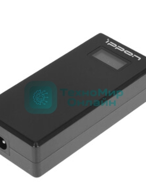 Блок питания Ippon D65U автоматический 65W 15V-19.5V 8-connectors 1.5A 1xUSB 2.1A от бытовой электросети LСD индикатор