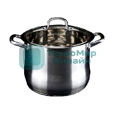 Кастрюля LARA LR02-46 20,0л LR02-46 Кастрюля LARA (нерж) 32x25см, 20л, капсулир индукц дно, крышка из стали