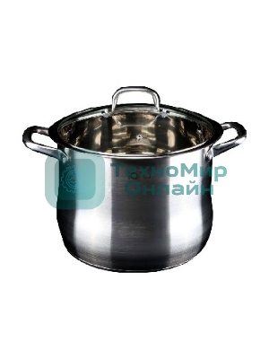 Кастрюля LARA LR02-46 20,0л LR02-46 Кастрюля LARA (нерж) 32x25см, 20л, капсулир индукц дно, крышка из стали