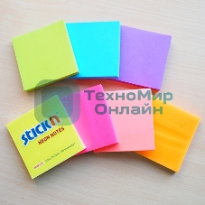 Блок самоклеящийся бумажный Stick`n 21167 76x76 мм, 100 листов, 70 г/м2, неон, зеленый