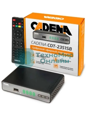 Приставка для цифрового ТВ Cadena CDT-2351SB черный, DVB-T2, DVB-T, HDMI, USB 2.0