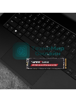 Накопитель SSD Patriot Viper VP4300 Lite, 2Tb, PCIe 4.0 x4, M.2 2280, NVMe, R/W 7400/6400, с радиатором