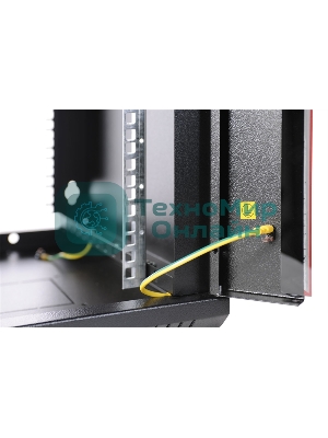 Шкаф телеком. настенный разборный 12U (600х350) дверь стекло,цвет черный (ШРН-Э-12.350-9005) (1 коробка)