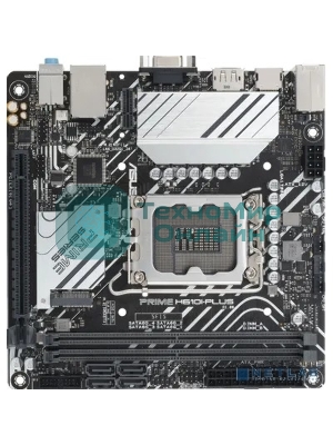 Материнская плата ASUS PRIME H610I-PLUS-CSM, LGA 1700, Intel H610, 2xDDR5, 4xSATA, 1xM.2 PCIe 3.0 x4, 1xPCIe 4.0 x16, 1xHDMI, 1xDP, 1xVGA, 2xUSB-A 3.2 Gen 1, 2xUSB-A 2.0, 1x 1Gb LAN, 3x3.5 мм, 7.1, Mini-ITX