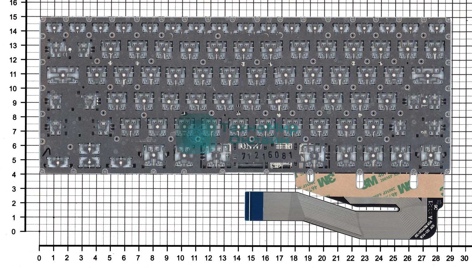 Клавиатура для ноутбука Asus VivoBook Flip 14 TP401N черная