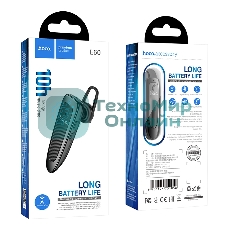 Беспроводная моно-гарнитура Hoco E60 черный, вкладыш с заушником, Bluetooth, до 10 ч