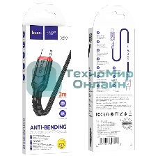 Кабель USB2.0 Hoco AM/Type-C, 3А, X59, 2м, черный, коробка