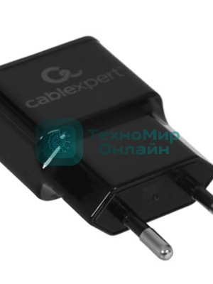 Сетевое зарядное устройство Cablexpert MP3A-PC-12 100/220V - 5V USB 2 порта, 2.1A, черный