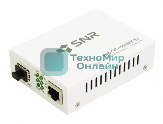 Медиаконвертер SNR 10/100/1000-Base-T/1000Base-FX с SFP-портом