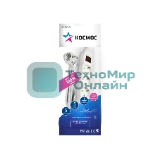 Удлинитель Космос 5х5 м с заземл. 16А IP20 ПВС 3х1 с выкл.