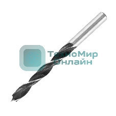 Сверло по дереву Kranz 9х125 мм, цилиндрический хвостовик