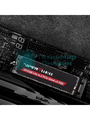 Накопитель SSD Patriot Viper VP4300 Lite, 2Tb, PCIe 4.0 x4, M.2 2280, NVMe, R/W 7400/6400, с радиатором