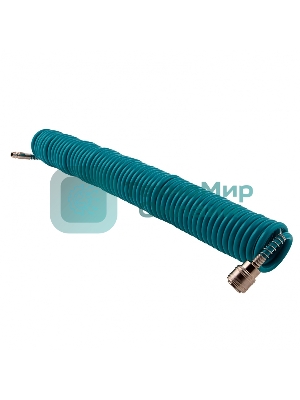 Полиуретановый спиральный шланг профессиональный Stels BASF, 10 м, с быстросъемными соединениями
