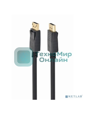 Кабель Filum Display port 1.8 м., ver.1.2, медь, черный, разъемы: Display port male- Display port male, пакет. FL-C-DP1.2M-DP1.2M-1.8M (894196)