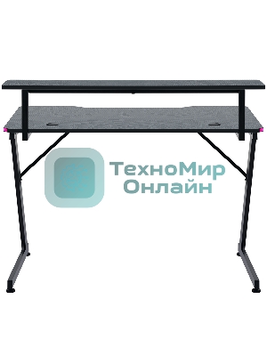 Стол игровой Defender Adamant полка, подвесы, черный, МДФ, RGb