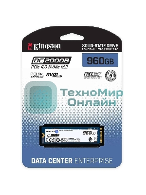 Накопитель SSD Kingston PCIe 4.0 x4 960Gb SEDC2000BM8/960G DC2000B M.2 2280 0.4 DWPD