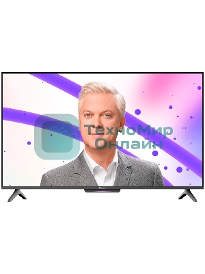 Телевизор Яндекс 50'' YNDX-00075 черный LED UHD 60Hz YandexGPT 2GB/32GB