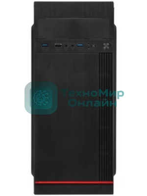 Компьютерный корпус Miditower ExeGate AA-442U2-AA500 (ATX, AA500 8 см, 1*USB+2*USB3.0, аудио, черный)