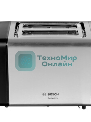 Тостер Bosch TAT4P420 нержавеющая сталь, 970 Вт, 2 слота