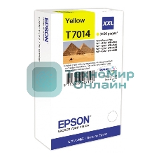 Картридж струйный Epson C13T70144010 желтый (3400 стр. сверх-повышенной емкости) для WorkForce WP-4015DN WP-4015, WP-4025DW WP-4025, WP-4095DN WP-4095, WP-4515DN WP-4515, WP-4525DNF WP-4525, WP-4535DWF WP-4535, WP-4595DNF WP-4595
