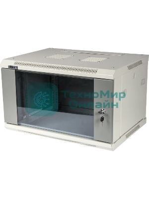 Шкаф настенный серии Pro, 9U 600x450, стеклянная дверь