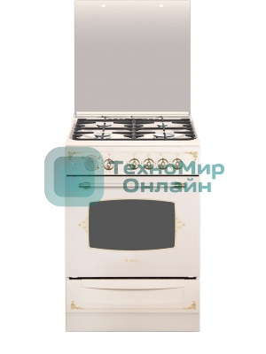 Плита газовая Gefest ПГ 6100-03 0279 бежевый, конфорок 4 шт, духовка 52 л, 60 см x 85 см x 60 см