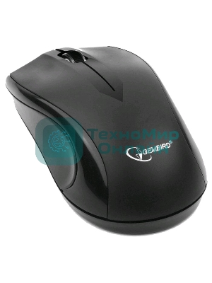 Мышь беспроводная Gembird MUSW-320 черный, 1000 dpi, радиоканал, USB, кнопки - 3