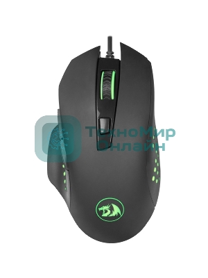 Мышь проводная Redragon Gainer черный, 3200 dpi, USB, кнопки - 6