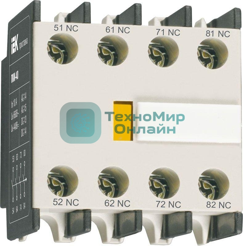 Приставка конт. ПКИ-40 IEK KPK10-40