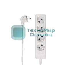 Удлинитель PROconnect OPTIMA 4 гнезда, 3 м, 2х0.75 мм², б/з, белый