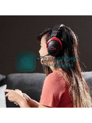 Гарнитура HyperX Cloud II красный, проводная, совместимость с консолями