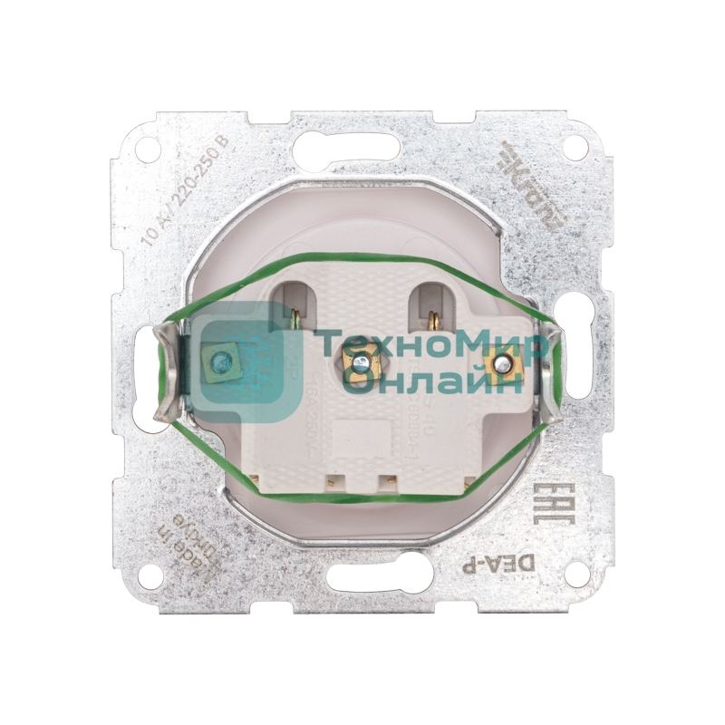 Розетка Kranz 1-ая DEA б/з с/у 10А мех. белый (1/10/120)