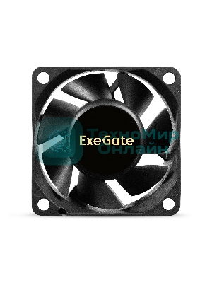 Вентилятор для корпуса ExeGate EX06025B2P-24 черный, 60 мм, 5100 об/мин, 34 дБ, 2 pin