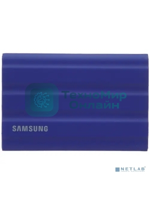 Внешний SSD Samsung T7 Shield, 1TB, USB 3.2 Gen 2 Type-C, R/W 1050/1000, синий