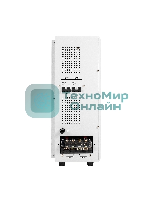 Стабилизатор напряжения настенный ExeGate Master Turbo XV-15000 (15000ВА, вход 80-265В, цветной дисплей, выход 220В±8%, КПД 98%, 5 уровней защиты, задержка, усиленный метал.корпус, 2*Schuko+клем.колодка, RTL)