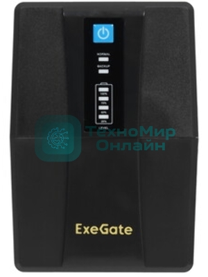 Источник бесперебойного питания ExeGate EX292764RUS SpecialPro UNB-600.LED.AVR.2SH.RJ.USB 600VA/360W, LED, AVR, 2*Schuko, RJ45/11, USB, черный