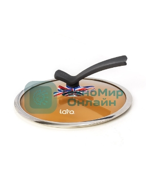 Сотейник Lara LR02-234 серия Orlean 28 см, 4.5 л, мрамор, Bronze, капсульное индукционное дно, крышка