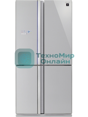 Холодильник Sharp SJ-FS97VSL серебристый трехкамерный 393/207 л морозилка снизу