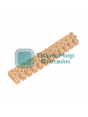 Клеммная колодка винтовая Rexant KВ-12 (4-12 мм²), ток 16 A, полиэтилен белый (ЗВИ)