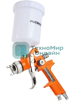 Краскораспылитель Patriot HVLP 1.4A 130л/мин соп.:1.4мм бак:0.6л