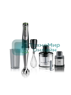 Блендер погружной Braun MQ9138XI, 1200Вт, черный