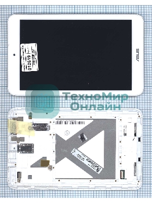 Модуль (матрица + тачскрин) для Asus MeMO Pad 8 (ME180A) белый с рамкой