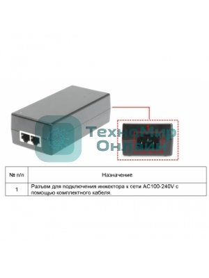 Инжектор POE Osnovo Midspan-1/650G