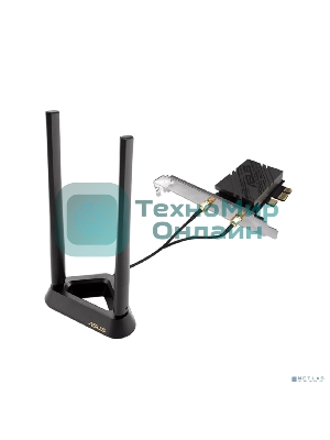 Сетевой адаптер Wi-Fi + Bluetooth Asus PCE-BE92BT BE9400 PCI Express (ант.внеш.несъем.) 2ант.