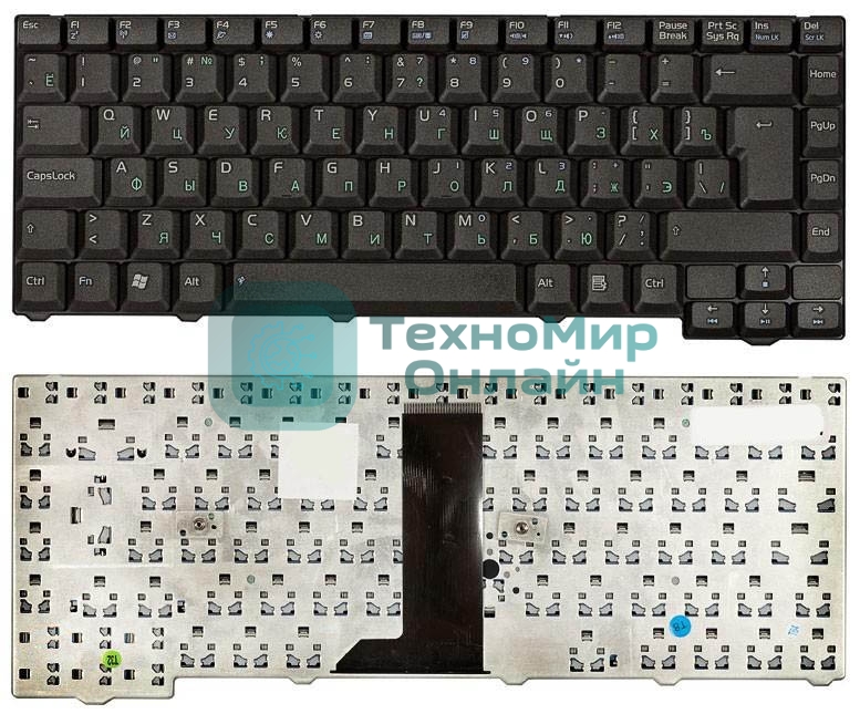 Клавиатура для ноутбука Asus F3 X53 черная 28pin